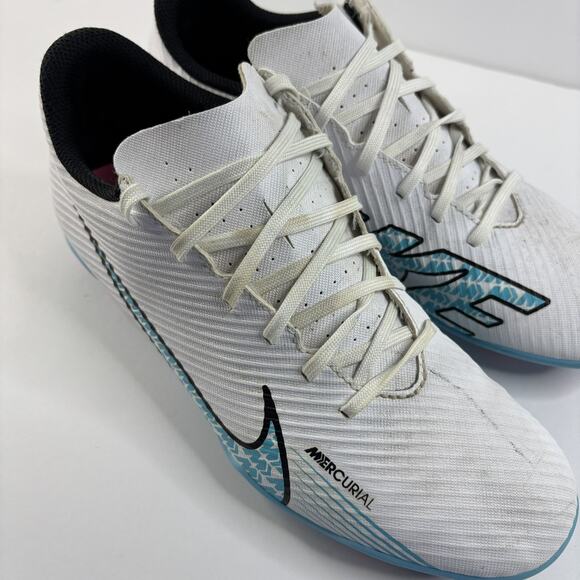 Nike Mercurial Vapor 15 Club FG/MG White Blue Soccer Cleats DJ5963-146 Size 7 - Picture 8 of 11